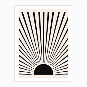 Minimalist Half Sun Art Print