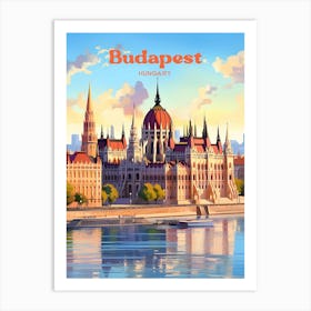 Budapest Hungary Cityscape Travel Art Art Print