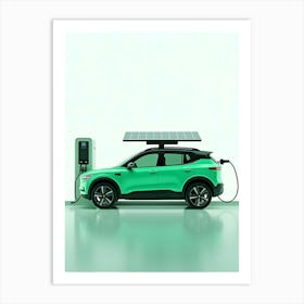 Electric Car Charging Station Affiche