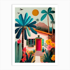 Maximalist Little House Floral Art Print