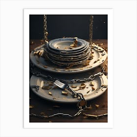 Chained Plates Art Print