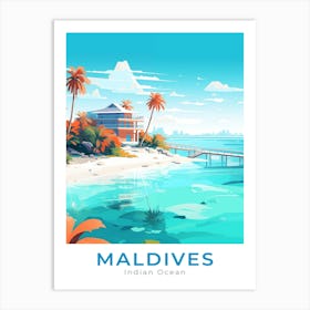 Indian Ocean Maldives Travel 1 Art Print