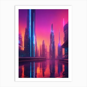 Futuristic Cityscape 1 Art Print