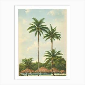 Jolly Beach Antigua Vintage Art Print