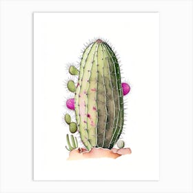 Prickly Pear Cactus Marker Art 2 Art Print