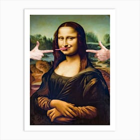 Mona Lisa's Surprise Art Print