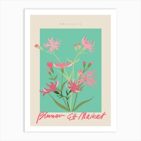 Brussels Flower Market Art Print