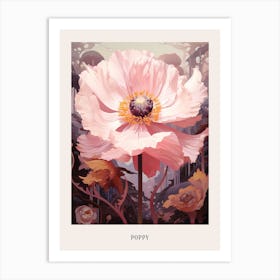 Floral Illustration Poppy 4 Poster Art Print