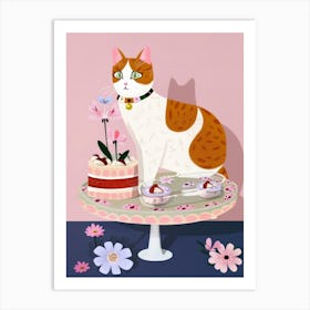 Cat And A Trifle Cake 7 Art Print