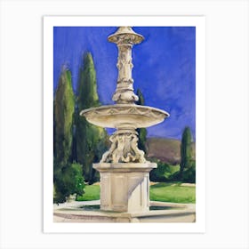Marble Fountain In Italy, John Singer Sargent Art Print