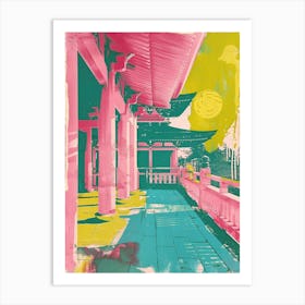 Senso Ji In Tokyo Duotone Silkscreen 2 Art Print