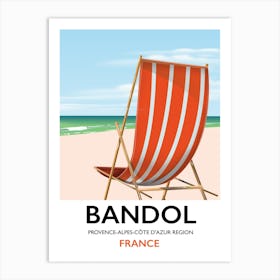 Bandol France seaside travel poster Art Print