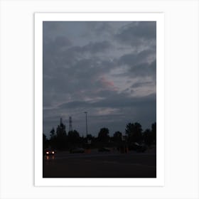 Cloudy Sky At Dusk Art Print