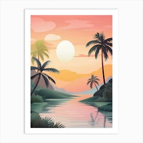 Tropical Abstract Minimalist 9 Art Print