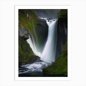 Horsetail Falls, United States Realistic Photograph (4) Art Print