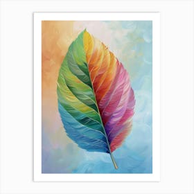 Rainbow Feather Art Print