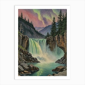 Aurora Falls Art Print