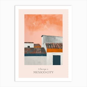 Mornings In Mexico City Rooftops Morning Skyline 4 Art Print