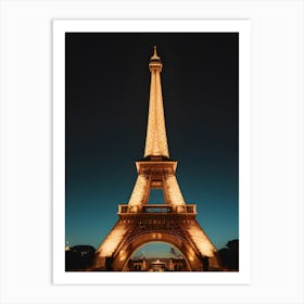 Eiffel Tower At Night Art Print