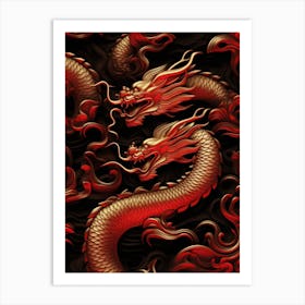 Red Dragons Art Print