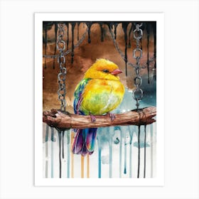 Bird On A Swing Art Print