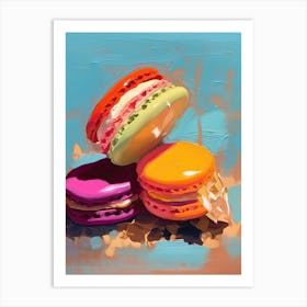 Macaroons Oil Painting 4 Art Print