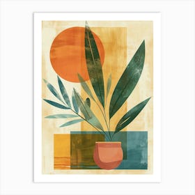 sunset in the garden Art Print