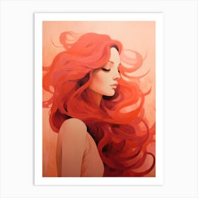 Red Haired Girl Art Print