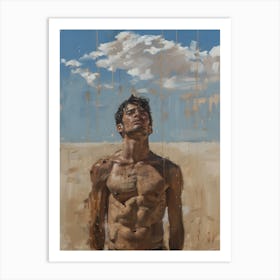 Man In Desert - S 1 Art Print