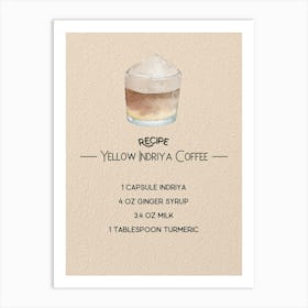 Yellow Irish Coffee Art Print