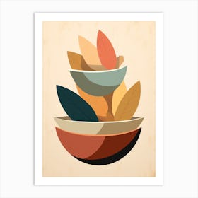 Autumn Leaves In A Bowl 1 Art Print