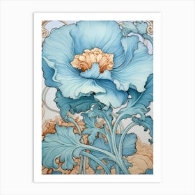 A Blue Flower Painting Art Print