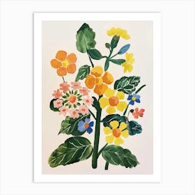 Painted Florals Lantana 2 Art Print