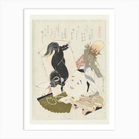 A Comparison Of Genroku Poems And Shells, Katsushika Hokusai 34 Art Print