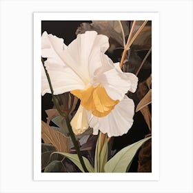 Flower Illustration Daffodil 4 Art Print