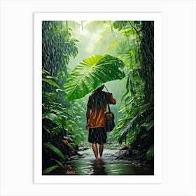 Heavy Jungle Rain Art Print