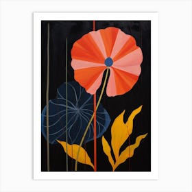 Poppy 1 Hilma Af Klint Inspired Flower Illustration Art Print