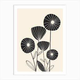 Abstract Flowers Art Print