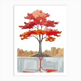 Red Maple Tree 1 Art Print