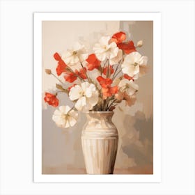 Geranium Flower Still Life Painting 3 Dreamy Art Print