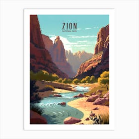 Zion National Park Painting Art Print