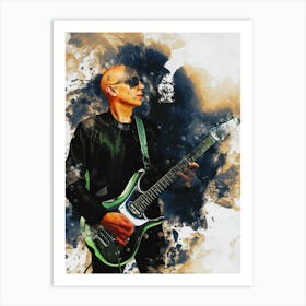 Smudge Of Portrait Joe Satriani Art Print