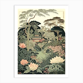 Nan Lian Garden, Hong Kong Vintage Botanical Art Print