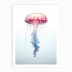 Upside Down Jellyfish Simple Drawing 2 Art Print