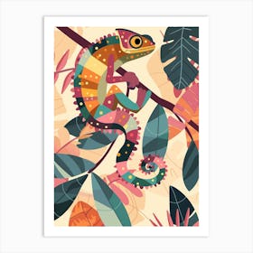 Modern Abstract Chameleon Pattern 2 Art Print