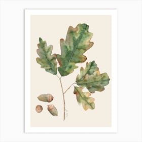 Oak Leaves Art Print