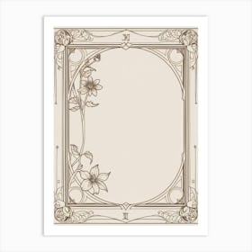 Frame With Flowers Art Print