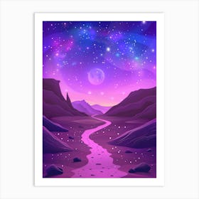 Landscape With A River And Stars Art Print