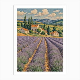 Lavender Field no1 Art Print