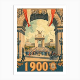 Aihrgdesign A Vintage Travel Poster Of The 1900 Paris Exposit A31ba3b5 Fb8d 42ab 99ab 9aed199136ca 3 Art Print